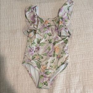 Janie & Jack Floral Ruffle Sleeve Swimsuit 8